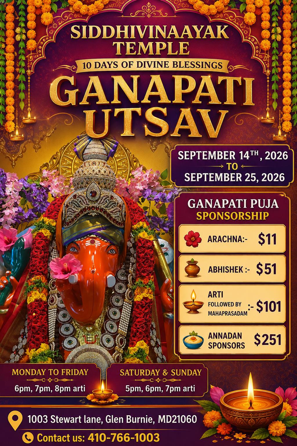 14-25 Sept 2026 Ganesh Chaturthi